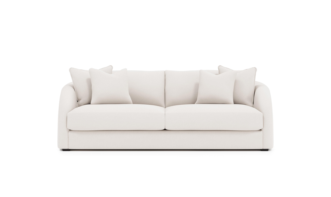 Bernhardt Terra 2-Seater Boucle Fabric Sofa with Slope Arms in Beige
