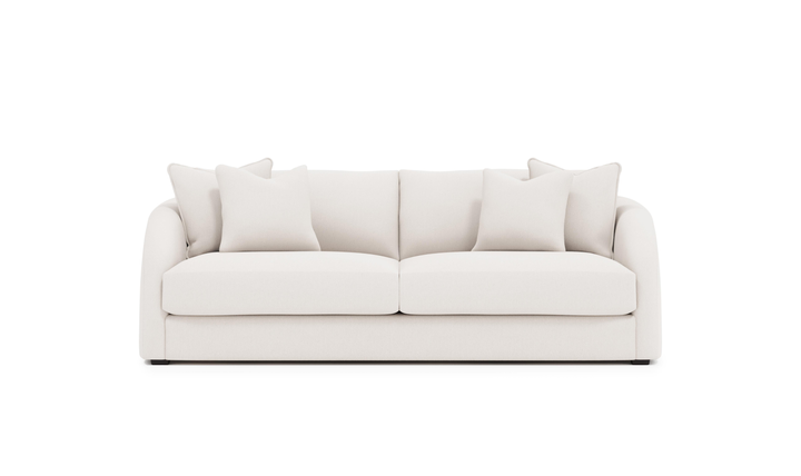 Bernhardt Terra 2-Seater Boucle Fabric Sofa with Slope Arms in Beige
