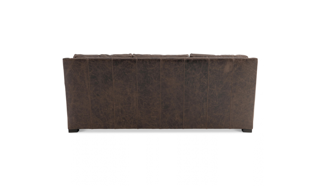 Bernhardt Ventura Dark Brown Leather Sofa-Jennifer