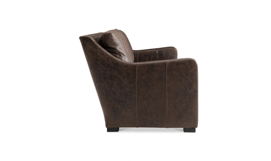 Bernhardt Ventura Dark Brown Leather Sofa-Jennifer