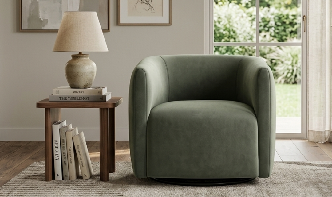Bernhardt Aline Fabric Swivel Chair-Jennifer