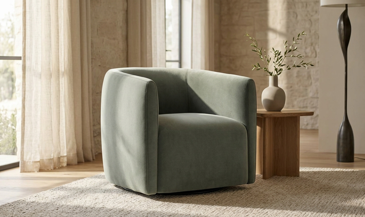 Bernhardt Aline Fabric Swivel Chair-Jennifer