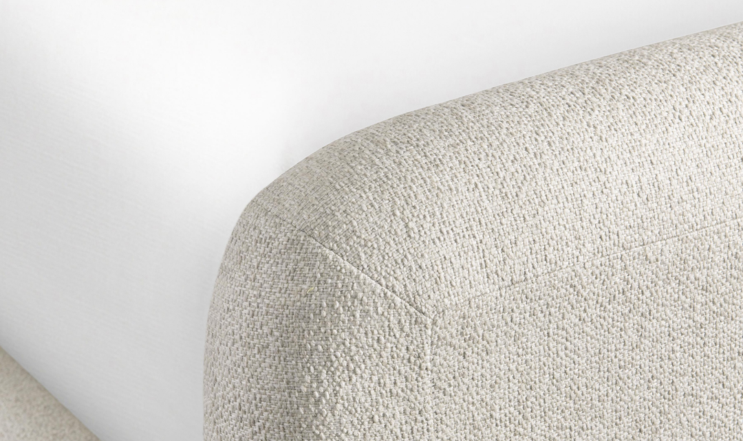 Bernhardt Antibes Lushy Upholstered Panel Bed with Rounded Panels