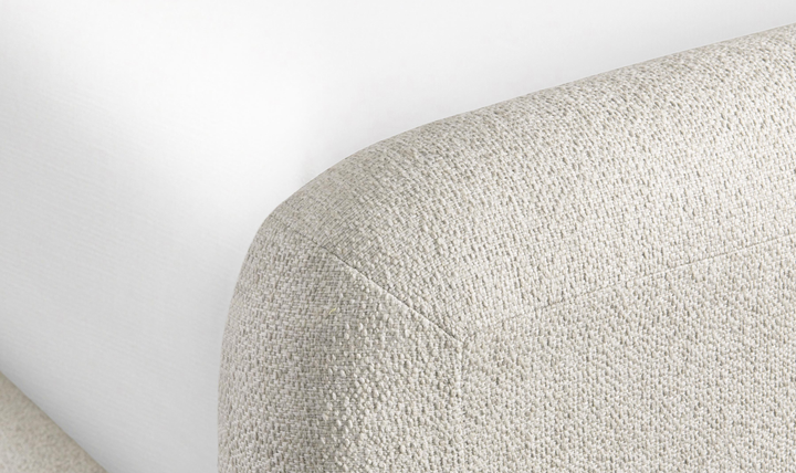 Bernhardt Antibes Lushy Upholstered Panel Bed with Rounded Panels