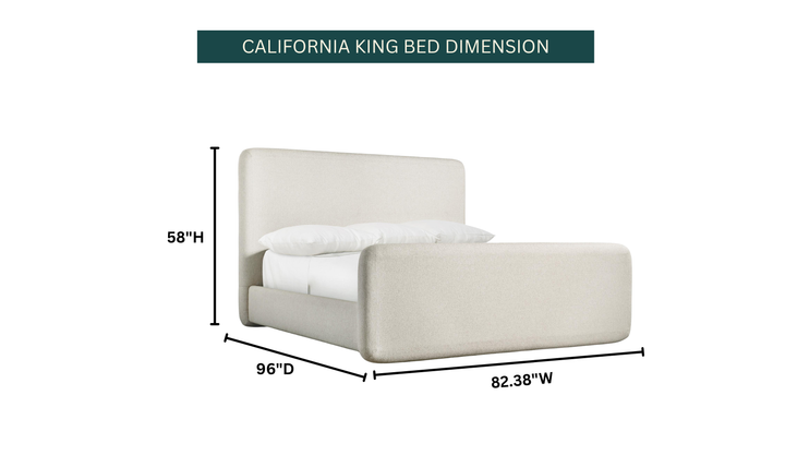 Bernhardt Antibes Lushy Upholstered Panel Bed with Rounded Panels