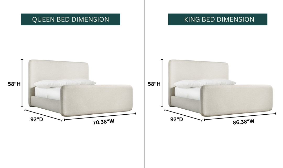 Bernhardt Antibes Lushy Upholstered Panel Bed with Rounded Panels