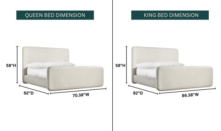 Bernhardt Antibes Lushy Upholstered Panel Bed with Rounded Panels