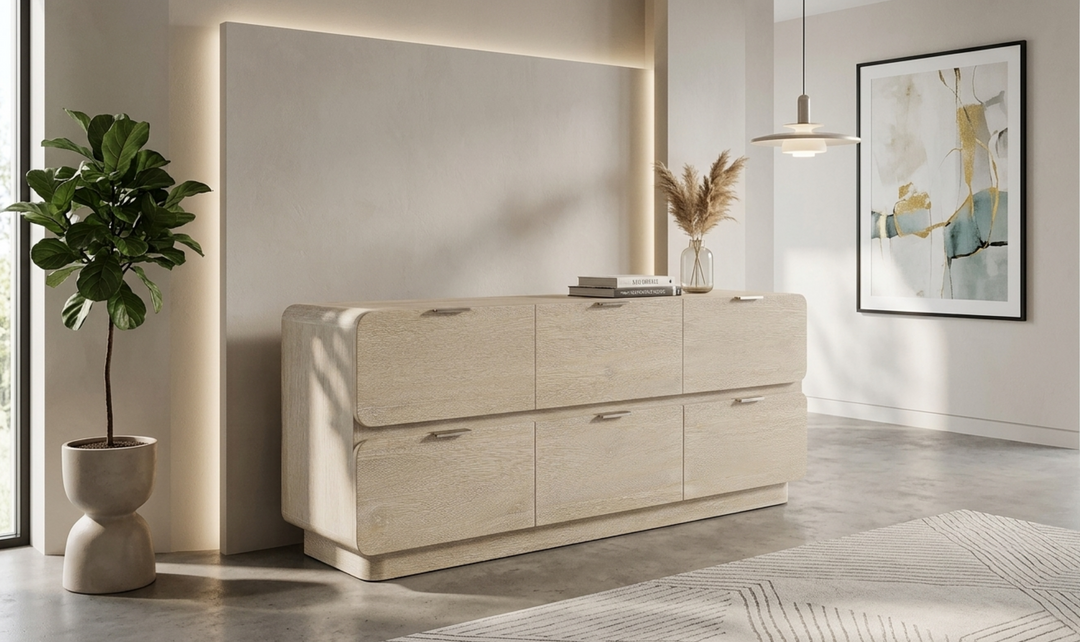 Bernhardt Antibes Six-Drawer Wooden Dresser with Rustic Oak Finish-Jennifer Furniture