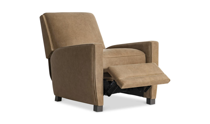 Bernhardt Bastille Tailored Leather Push-Back Recliner Chair-Jennifer