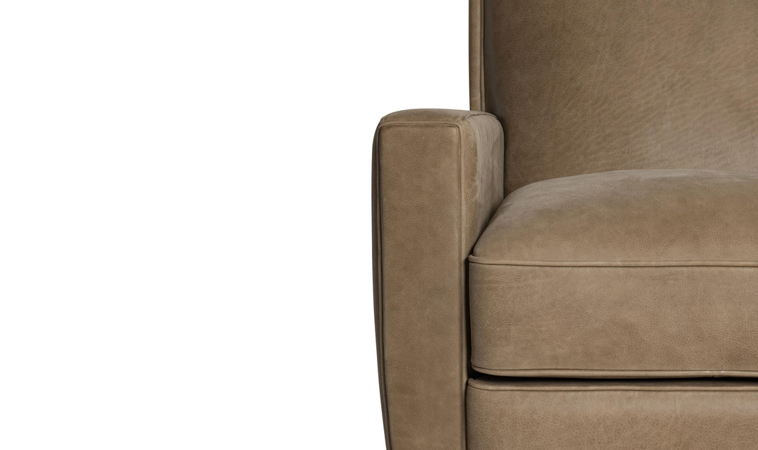 Bernhardt Bastille Tailored Leather Push-Back Recliner Chair-Jennifer