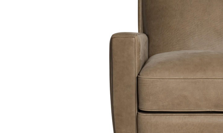 Bernhardt Bastille Tailored Leather Push-Back Recliner Chair-Jennifer