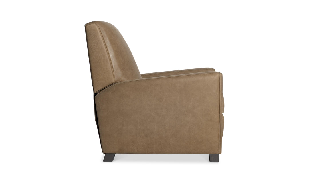 Bernhardt Bastille Tailored Leather Push-Back Recliner Chair-Jennifer