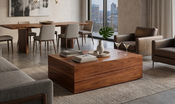 Bernhardt Brasea Rectangle Cocktail Table-Jennifer Furniture 