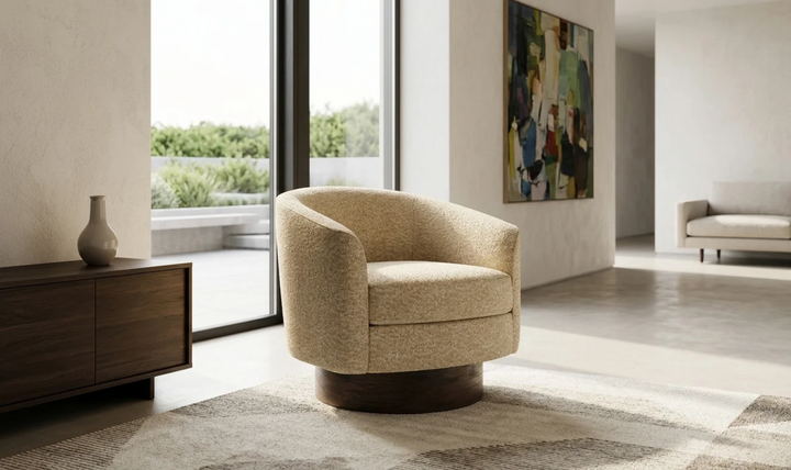 Bernhardt Camino Fabric Swivel Chair-Jennifer 