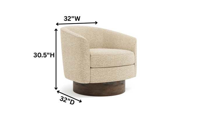 Bernhardt Camino Fabric Swivel Chair