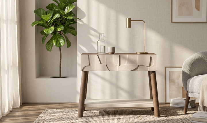 Bernhardt Casa Paros 1-Drawer Wooden Nightstand With USB Port
