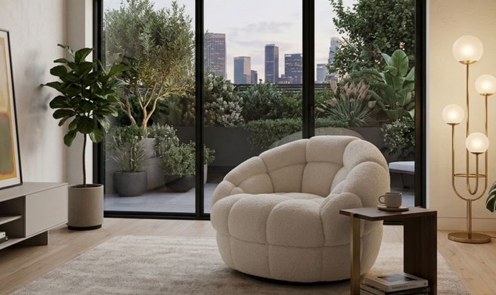 Bernhardt Coco Fabric Swivel Chair-Jennifer