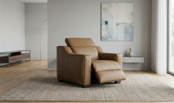 Bernhardt Flynn Leather Power Motion Chair