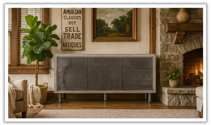 Bernhardt Formosa Entertainment Wood Credenza in Flaxen finish