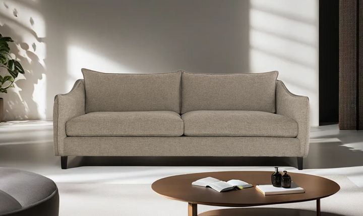 Bernhardt Joli 2-Seater Stationary Fabric Sofa in Brown
