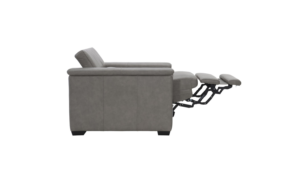 Bernhardt Lioni Leather Power Motion Chair with Pop-Up Headrest