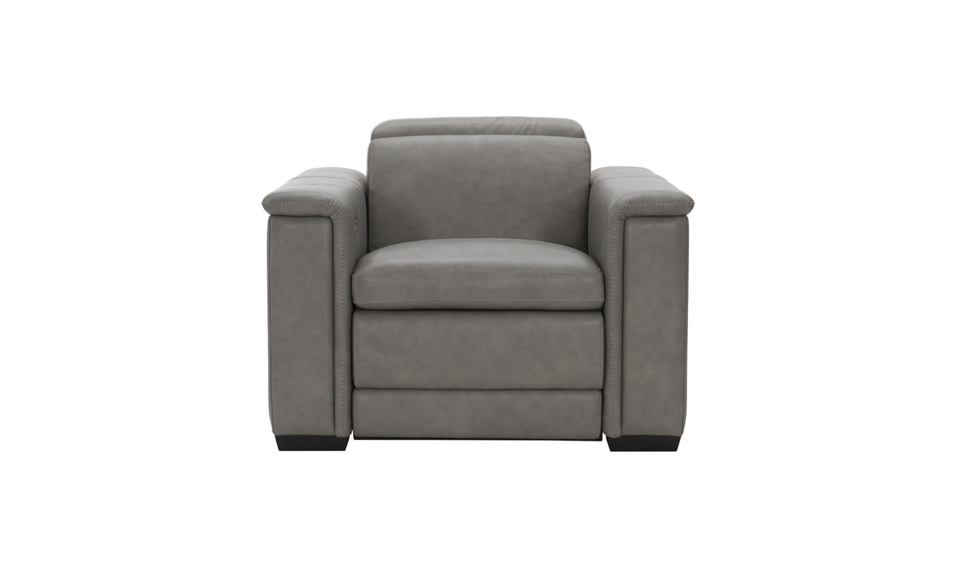 Bernhardt Lioni Leather Power Motion Chair with Pop-Up Headrest