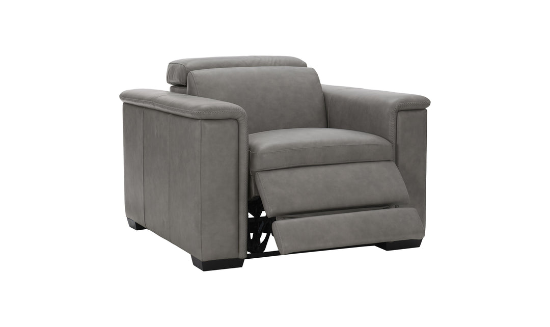 Bernhardt Lioni Leather Power Motion Chair with Pop-Up Headrest