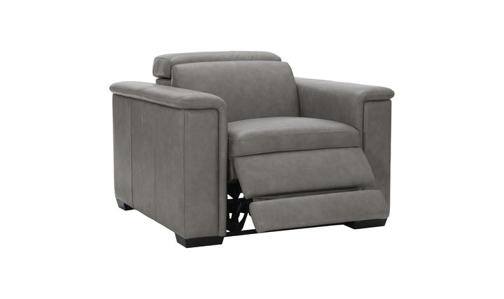 Bernhardt Lioni Leather Power Motion Chair with Pop-Up Headrest