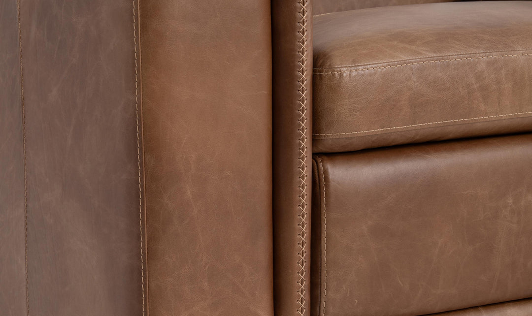 Bernhardt Lioni Leather Power Motion Chair with Pop-Up Headrest