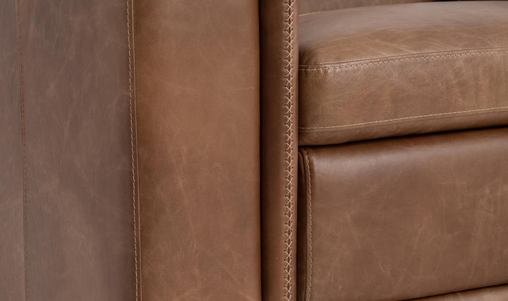 Bernhardt Lioni Leather Power Motion Chair with Pop-Up Headrest