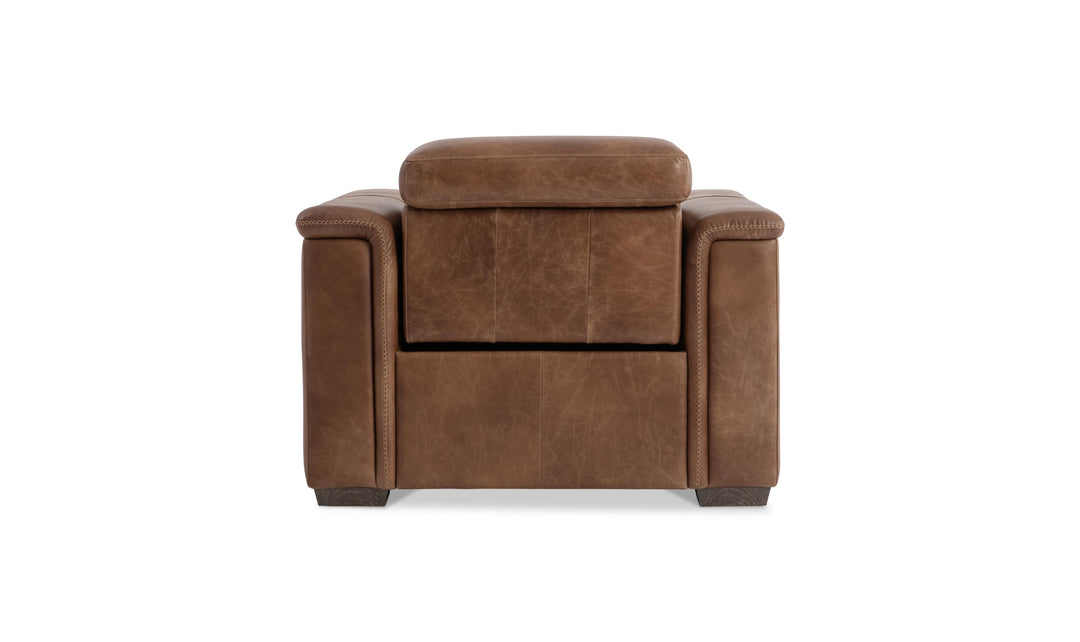 Bernhardt Lioni Leather Power Motion Chair with Pop-Up Headrest