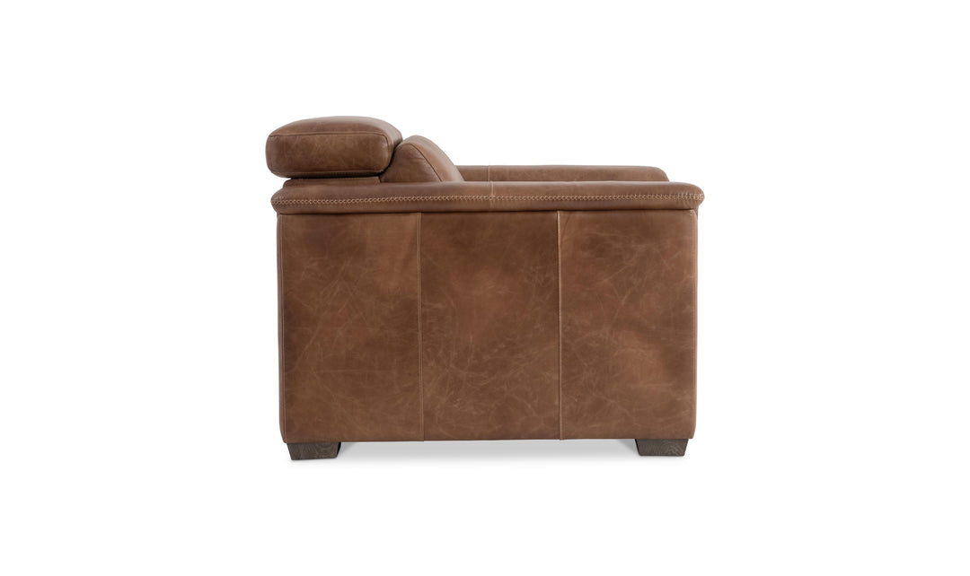Bernhardt Lioni Leather Power Motion Chair with Pop-Up Headrest