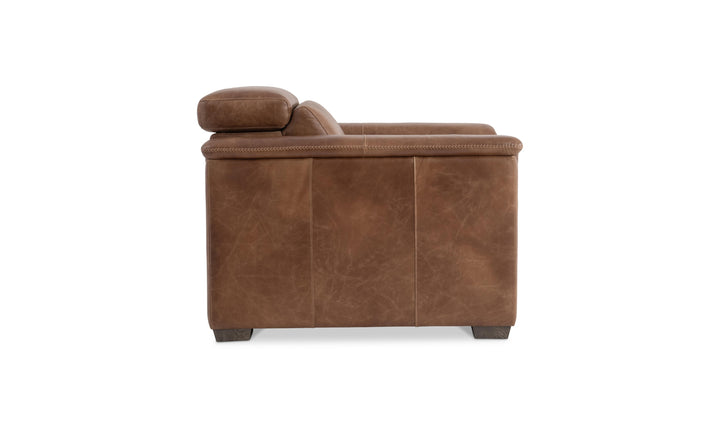 Bernhardt Lioni Leather Power Motion Chair with Pop-Up Headrest