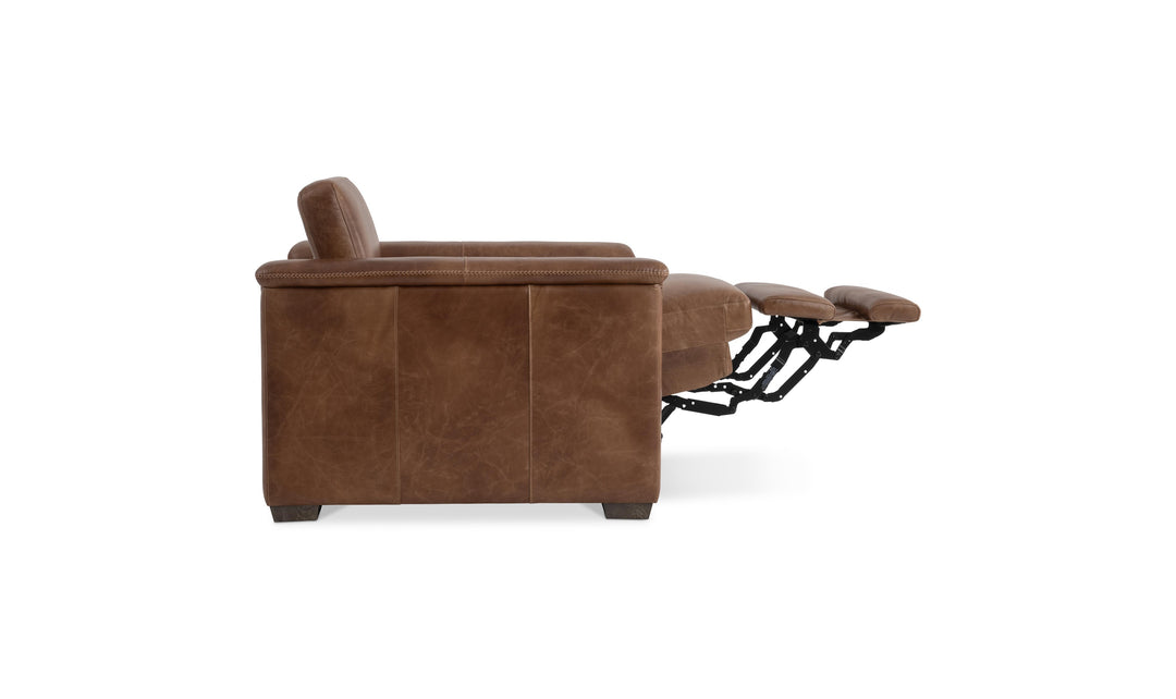 Bernhardt Lioni Leather Power Motion Chair with Pop-Up Headrest