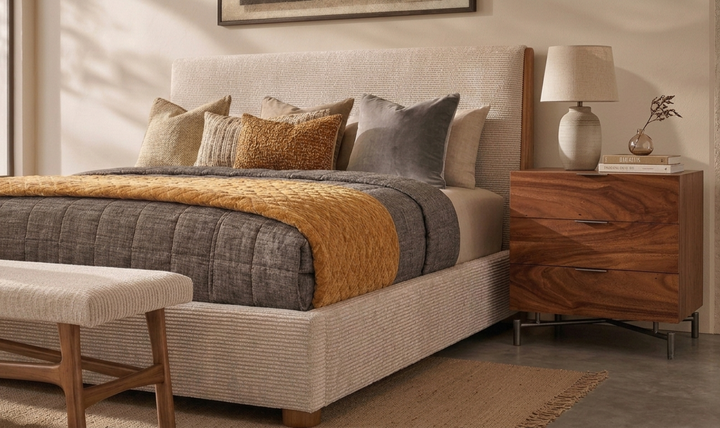 Bernhardt Loft Brasea Suar Wood Nightstand Collection with USB Charging-Jennifer
