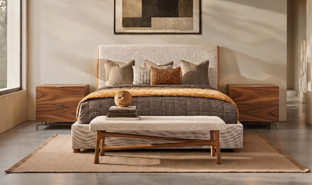 Bernhardt Loft Brasea Suar Wood Nightstand Collection with USB Charging-Jennifer