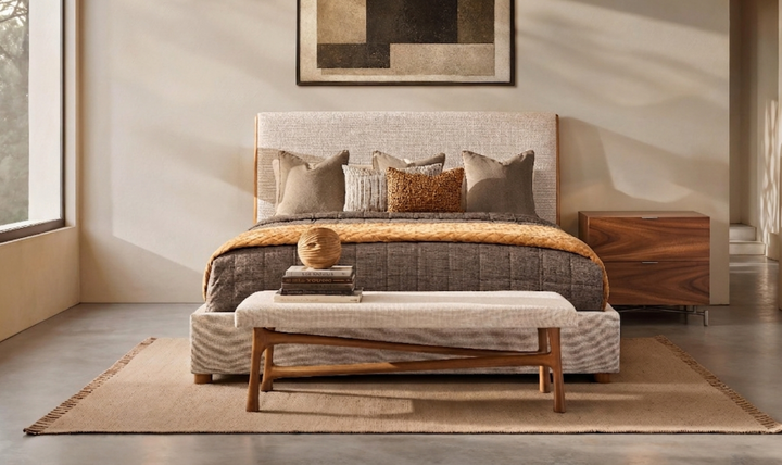 Bernhardt Loft Brasea Suar Wood Nightstand Collection with USB Charging-Jennifer