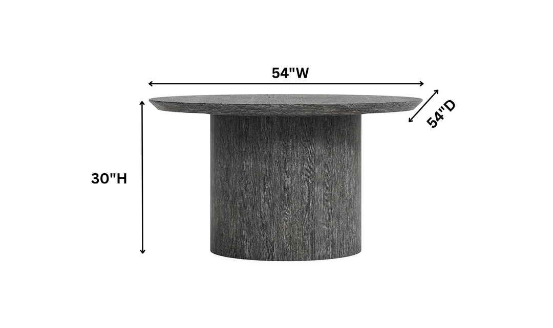 Bernhardt Loft Menton Round Wood Dining Table-Jennifer