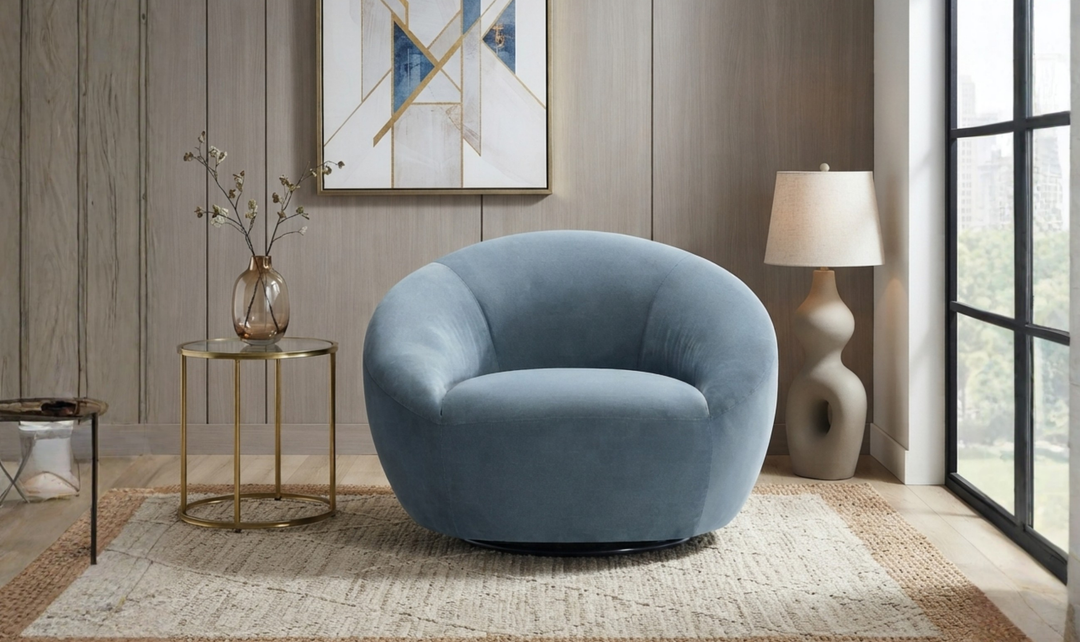 Bernhardt Loft Rizz Fabric Swivel Chair