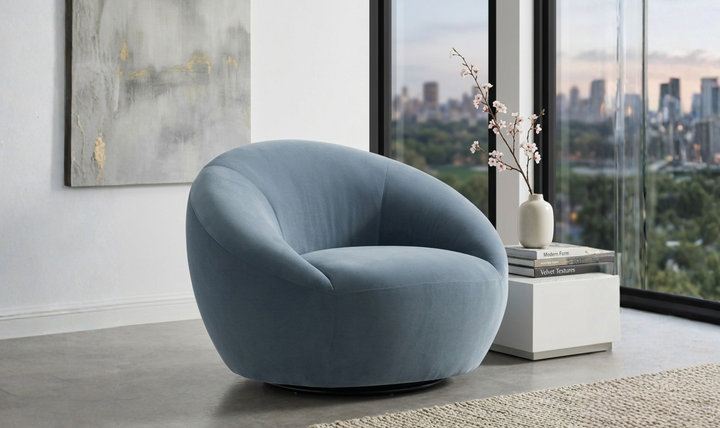 Bernhardt Loft Rizz Fabric Swivel Chair