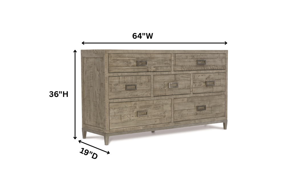 Bernhardt Loft Shaw Reclaimed Pine Wood Dresser with Metal Base-Jennifer