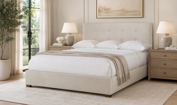 Bernhardt Mason Upholstered Tufted Panel Bed-Jennifer Furniture