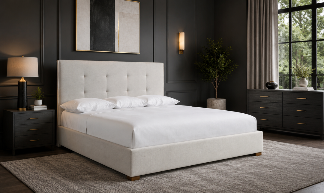 Bernhardt Mason Upholstered Tufted Panel Bed-Jennifer Furniture