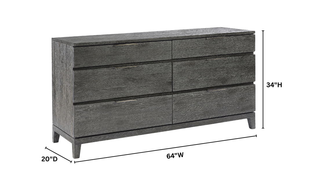 Bernhardt Menton Modern 6 Drawer Dresser- Jennifer Furniture