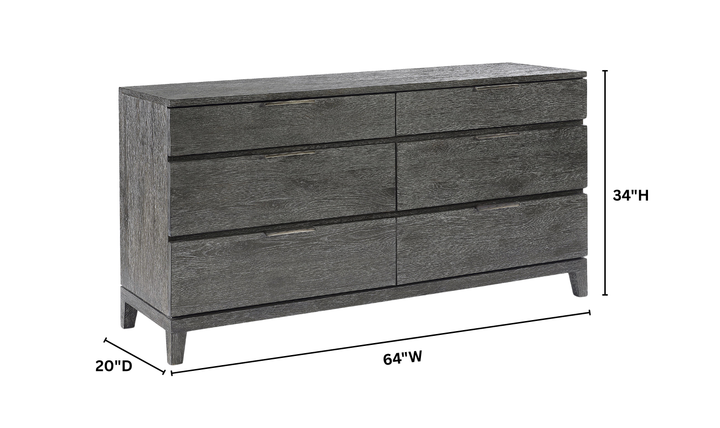 Bernhardt Menton Modern 6 Drawer Dresser- Jennifer Furniture