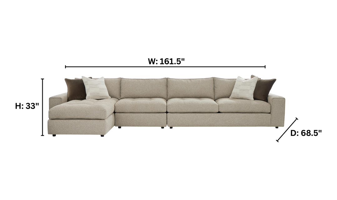 Bernhardt Nest Fabric Sectional With Modular Chaise-Jenniferfurniture