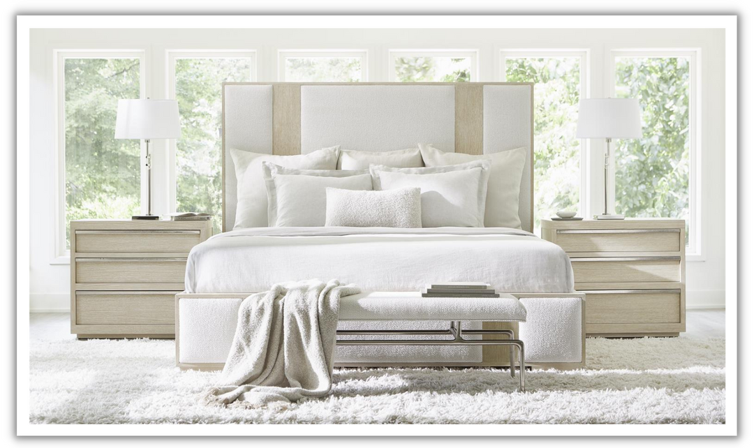 Bernhardt Solaria Contemporary Style Upholstered Panel Bed-jennifer furniture