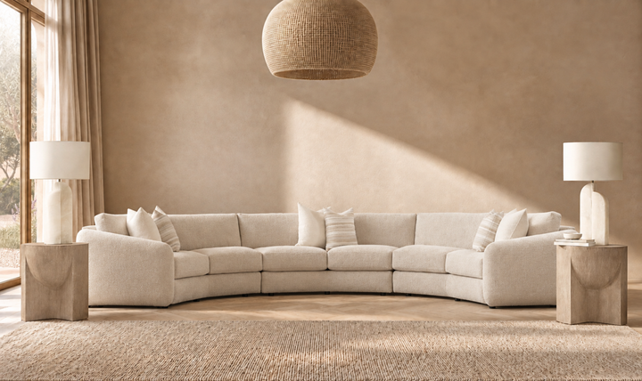 Bernhardt Soleil Fabric Sectional Sofa With Box Edge Pillows-Jennifer