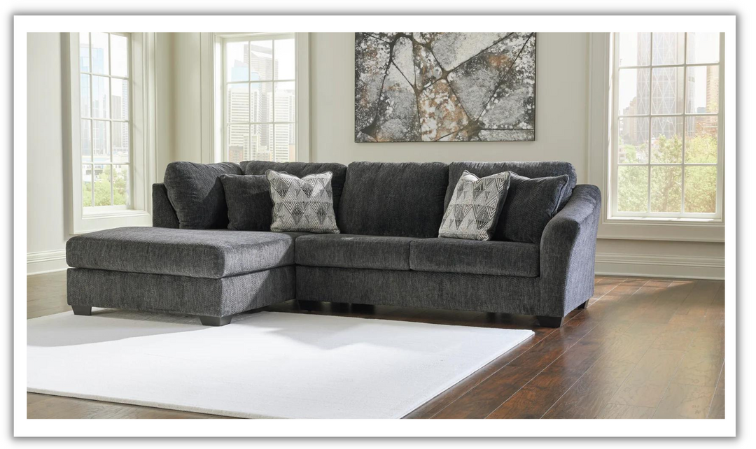 Modern Heritage Biddeford 2-Piece Fabric Sectional Sofa With Chaise