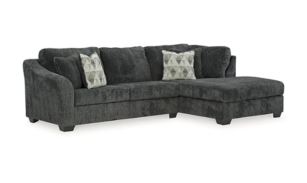 Biddeford 2-Piece Sleeper Sectional with Chaise In Shadow